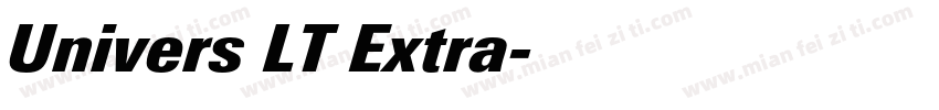 Univers LT Extra字体转换